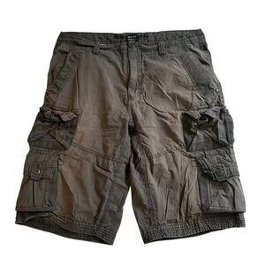 Mens Shorts Size 36 Cargo Outdoor Hiking Utility Vintage Army Green Y2K Pockets